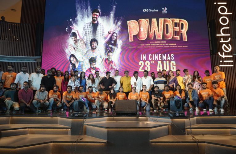 Powder movie pre release event. ಫೀನಿಕ್ಸ್ ಮಾಲ್ ಆಫ್ ಏಷಿಯಾದಲ್ಲಿ “ಪೌಡರ್ ಹಬ್ಬ”